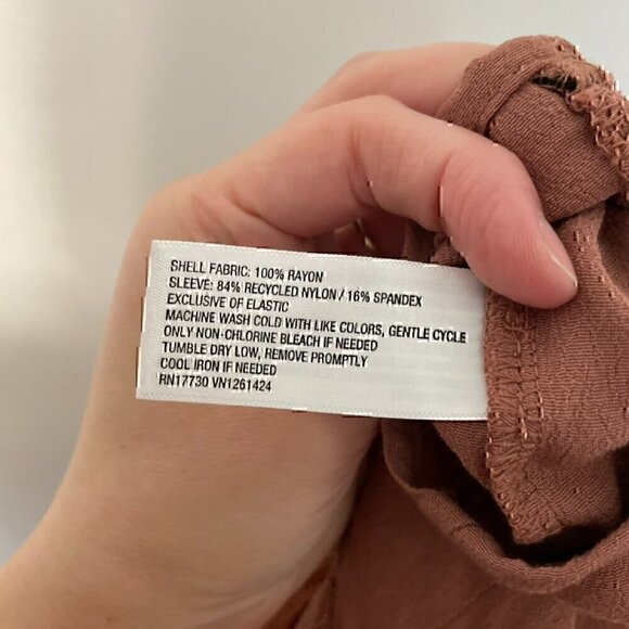 WILD FABLE Long Sleeve Lace Bustier Top Mauve Pink Brown Y2K 90s Cropped Crop M - Picture 10 of 13